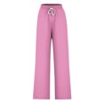 thumbnail image 4 of Pants for Women, Womens Fashionable Striped Printed Drawstring Wide Leg Pants, 4 of 4