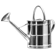 Leojiow Watering Can Galvanized 8 L 12L Stainless Steel Watering Can For Outdoor Garden Durable Rustproof Watering Pot With Ergonomic Handle And Spout Large Capacity Watering Can 25X25X24Cm Utility