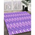 thumbnail image 3 of Ahgly Tapis Rond Lavable en Machine Intérieur Transitionnel Violet Violet, 5 Pieds Rond, 3 of 7