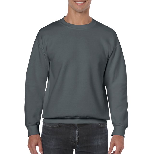 Gildan Chandail Molletonné à Col Ras du Cou pour Hommes, 2TG, Charbon