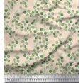 thumbnail image 1 of Soimoi White Poly Georgette Fabric Leaf Leaves Decor Fabric Printed Yard 52 Inch Wide, 1 of 3