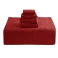 thumbnail image 4 of Clara Clark Ensemble de Courtepointe 4 Pcs, Couvre-Lit Tissé Ellipse Style Moderne, Pièce Simple, Bourgogne, 4 of 4