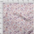 thumbnail image 3 of oneOone Cotton Silk Red Fabric Florals Craft Projects Decor Fabric Printed By The Yard 42 Inch Wide, 3 of 4