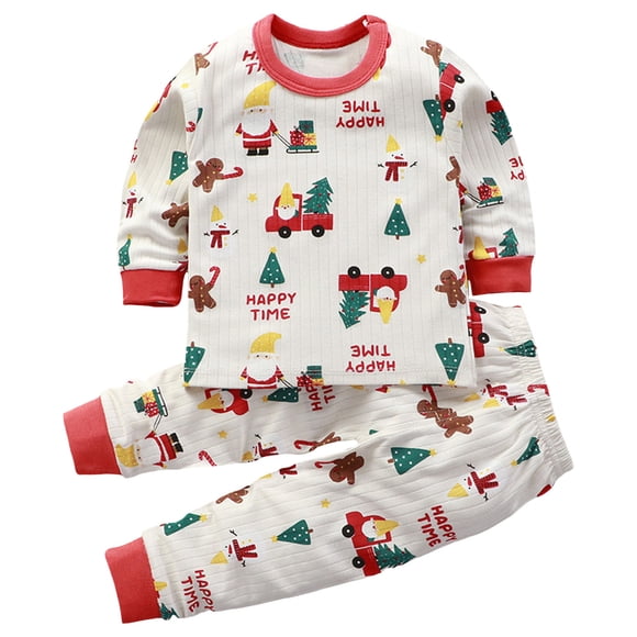 Cathalem Toddler Girls/Boys Fall Outfits Baby Boy Bamboo Viscose Long Sleeve Graphic Tops and Pant Sets Kids Cute Clothes 3-4 Years