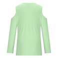 thumbnail image 5 of Yuyuzo Womens Tunic Tops Cold Shoulder Long Sleeve Shirts Loose Solid Color Lightweight Tee Tops, 5 of 5
