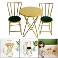 thumbnail image 3 of 1/6 Dollhouse Metal Garden Table and Chairs Set Accessory Gift Kids Golden, 3 of 8