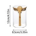 thumbnail image 2 of WIFKLSIIPG Transparent Glass Food SeaLED Lid Spoon Jar Household Kitchen Preservation Storage SeaLED Jar Jam Jar Tea Jar(Clear), 2 of 8