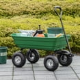 thumbnail image 2 of Outsunny Steel Garden Cart with Handle and 10" Pneumatic Tires, 2 of 10