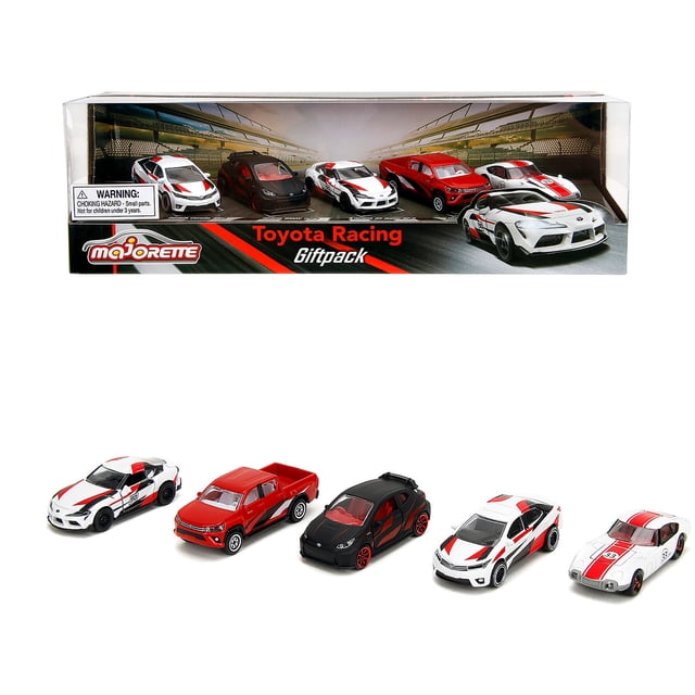 Toyota Racing Giftpack (2024) Ensemble de 5 Pcs Voitures Miniatures Moulées sous Pression 1/64 par Majorette