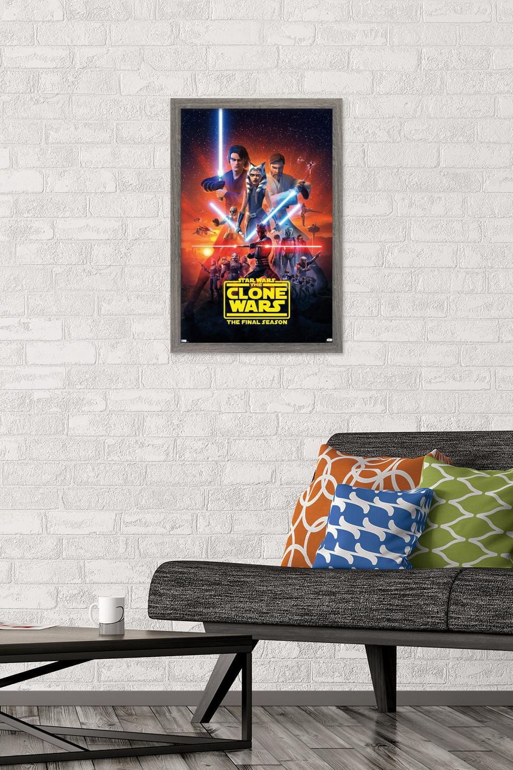 Star Wars: The Clone Wars - Season 7 Key Art Wall Poster with Push Pins, 14.725" x 22.375"