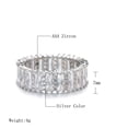 thumbnail image 4 of CNKOO Simulated  zircon fire color treasure ring female temperament micro-set  zircon ring, 4 of 7