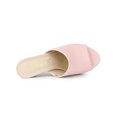 thumbnail image 4 of BLISSFUL STEP Sandales Mules à Talon Bloc à Enfiler pour Femmes Rose 5,5, 4 of 7
