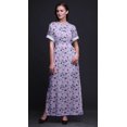 thumbnail image 3 of Bimba Robe Maxi à Fente Latérale Imprimée Papillon Artistique en Rayonne Taille Smockée - Petite, 3 of 6