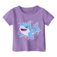 thumbnail image 2 of TZEWGL Tees For Child Cute Graphic Short Sleeve Ocean Print Clothes For Toddlers size 6-7T, 2 of 3