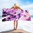 thumbnail image 2 of CEHVOM Microfiber Beach Towel Super Lightweight Colorful Bath Towel Sandproof Beach Blanket Multi-Purpose Towel For Travel Swimming Pool 30x60 Inch Clearance, 2 of 3