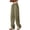 Army Green, variant on Ladies Waterproof Outdoor Pants Drawstring Elastic High Waist Sweatpants Loose Baggy Cargo Hiking Trousers with Pockets Ladies Trousers Black M
