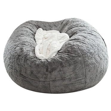 Boovnll Housse de Fauteuil Poire (Sans Remplissage), 53x53x25 Pouces Housse de Fauteuil Poire Lavable en Polyester Ultra Doux pour Adultes et Enfants, Fauteuil Poire de Rangement pour Peluches Très Grand