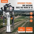 thumbnail image 2 of VEVOR 37.77cc Gas-Powered T Post Driver 4-Stroke Fence Piling Pounder w/ 3 Head, 2 of 9