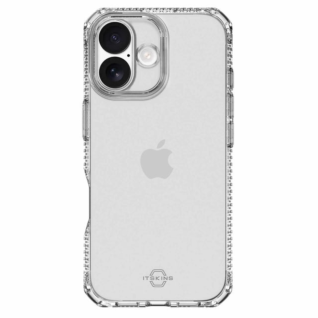 ITSKINS Spectrum_R Étui Clair pour iPhone 17 avec un design transparent et Ultra Mince avec Bords Renforcés, Découpes Précises pour Doubles Caméras Arrière et flash, Matériaux Certifiés 100 % Recyclés, absorption des Chocs HEXOTEK, protection contre les Chutes jusqu'à 3 m et Défense Antimicrobienne.