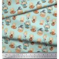 thumbnail image 3 of Soimoi polyester Crepe Fabric Cute Girl Kids Fabric Prints By Yard 42 Inch Wide, 3 of 5