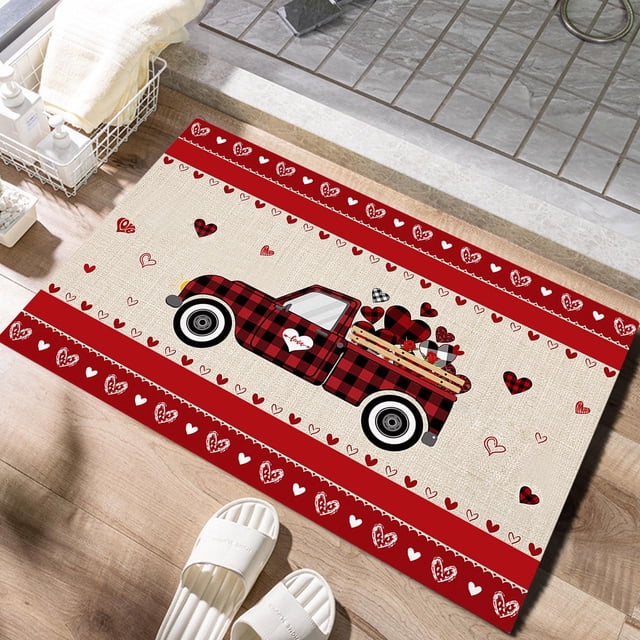 EGNMCR Outdoor Rug Bathroom Rugs Rugs for Living Room Valentine's Day Carpet Living Room Bedroom Doormat Holiday Floor Mat Gift Mat Foyer carpet
