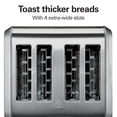 thumbnail image 2 of Hamilton Beach 4-Slice Toaster, Brushed Stainless Steel, Extra-Wide Slot Toaster with Shade Selector, Toast Boost, Slide-Out Crumb Tray, Auto Shutoff, Cancel Button, 2491, 2 of 8