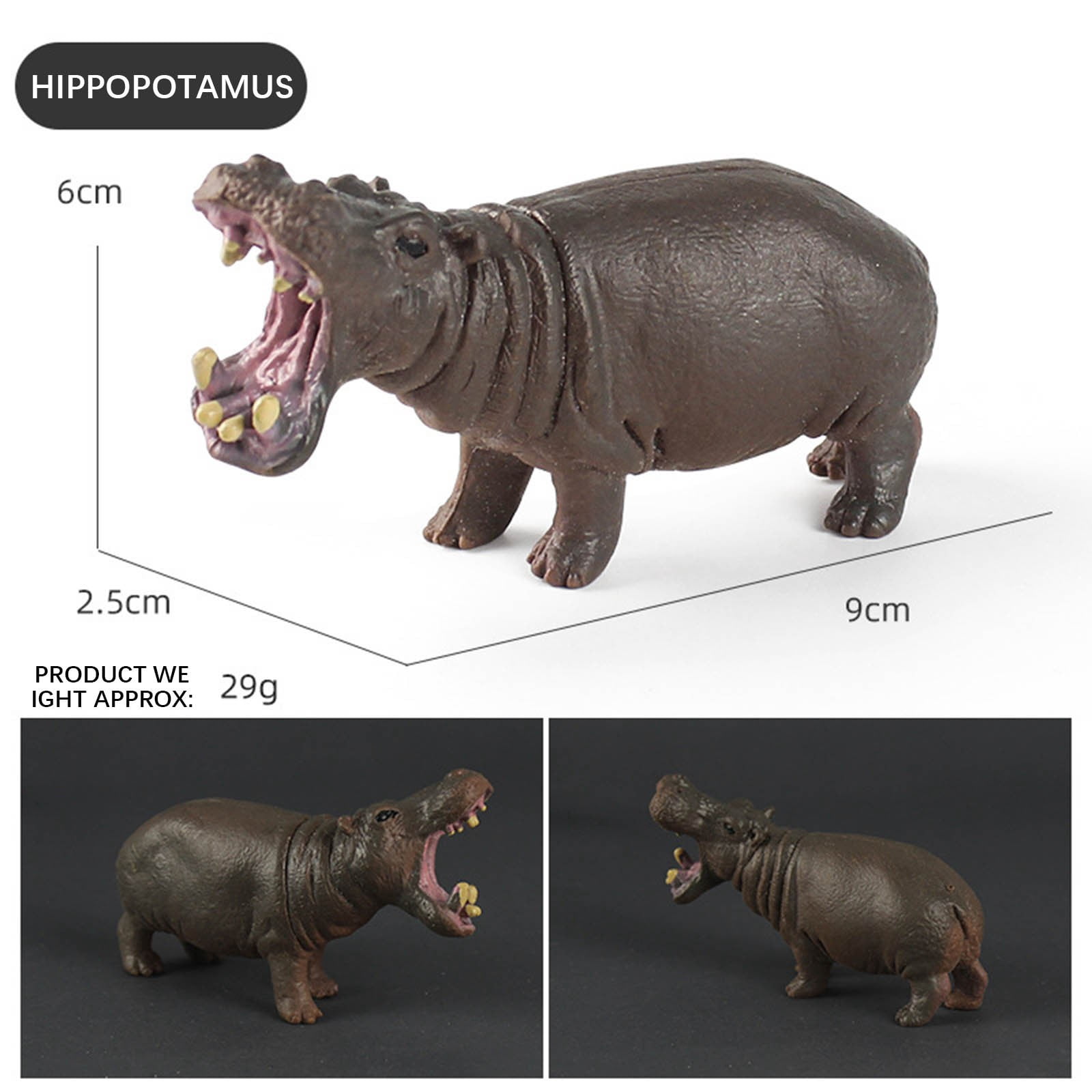 Vaidha Ensemble de Jouets de Simulation d'Animaux Sauvages pour Enfants Décoration 12 Choix Modèle