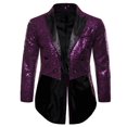 thumbnail image 1 of Costume pour Homme Paillettes Brillantes Col Rabattu Bal Queue-de-Pie Smoking, 1 of 5