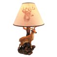 thumbnail image 1 of `Champion` 12 Point Buck Table Lamp with Deer Printed Shade Western Décor, 1 of 5