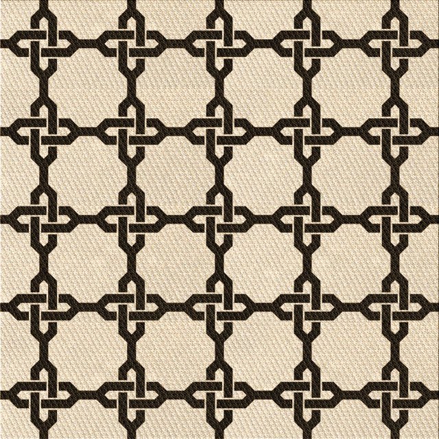 Ahgly Company Tapis d'Intérieur Lavable en Machine Carré Transitionnel Marron Café, 8 Pieds Carré