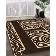 thumbnail image 3 of Ahgly Tapis Rectangulaire Lavable en Machine Intérieur Transitionnel Pérun Brun, 4 Pieds x 6 Pieds, 3 of 7