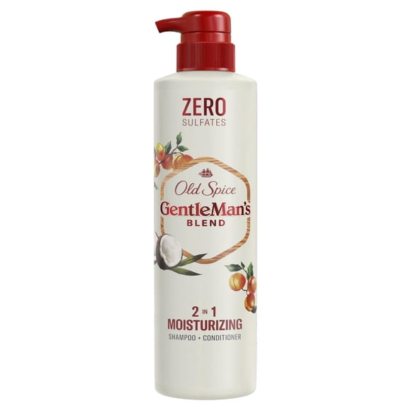 Old Spice Gentleman's Blend avec Noyau d'Abricot & Huile de Noix de Coco, Shampoing et Revitalisant Hydratants 2in1