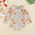 thumbnail image 4 of Girls Rash Guard Swimsuit Striped Ruffle Long Sleeve Sun Protection Summer Bathing Suits 4-5 Years Girl Fashion, 4 of 6