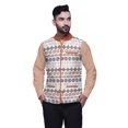 thumbnail image 1 of Atasi Geometric Printed Wedding Jackets For Men Nehru Jacket Waist Coat For Wedding & Festive Season-Small, 1 of 4
