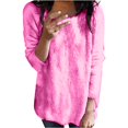 thumbnail image 1 of IMENGL Chandail à Col Rond en Peluche à Manches Longues, Rose 2TG, Taille M-5TG, 1 of 5