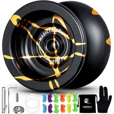 MAGICYOYO N11 Professional Unresponsive Yoyo N11 Alloy Aluminum YoYo Ball (Black with Golden)