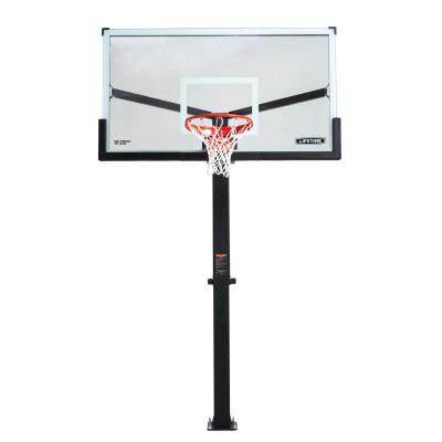 LIFETIME Mammoth Bolt Down Basketball Hoop with 72" Tempered Glass Backboard