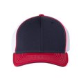 thumbnail image 1 of Richardson Pulse Sportmesh avec Casquette R-Flex, S-M, Bleu Marine-Blanc-Rouge Tri, 1 of 3