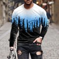 thumbnail image 3 of Chandail à Manches Longues pour Hommes Mode Décontractée Col Rond Chandail à Enfiler Imprimé T-Shirt à Manches Longues Blouse, 3 of 3
