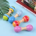 thumbnail image 2 of Amdohai Maracas en Bois pour Enfants Jouets Instruments de Musique Mignons et Colorés, 2 of 8
