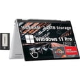 thumbnail image 1 of HP Envy x360 2-in-1 14" WUXGA Touchscreen Laptop, AMD Ryzen 5 8640HS, 16GB LPDDR5, 2.28TB Storage(2TB SSD+288GB Docking Station Set), AMD Radeon Graphics, Backlit Keyboard, Win 11 Pro, Silver, 1 of 7