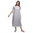 thumbnail image 4 of Moomaya Chemise de Nuit Maxi Boutonnée à Manches Courtes Imprimée pour Femmes en Coton, 4 of 5