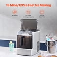 thumbnail image 3 of KFFKFF Countertop Ice Maker, 32 Cubes Ready in 15 Mins, 46lbs in 24Hrs, Self-Cleaning Portable Ice Maker with Convenient Ice Transfer, Ice Machine with 2 Sizes Ice Cube, 3 of 9
