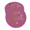 thumbnail image 1 of Inkdotpot Pack Of 100 Love Is Sweet Wedding Favor Paper Tags Craft Real Gold Foil Hang Tags, 1 of 6