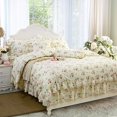 thumbnail image 2 of FADFAY Rosette Floral Print Duvet Cover Set Princess Lace Ruffle Bedding Set for Girls 3 Pieces King Size, 2 of 10