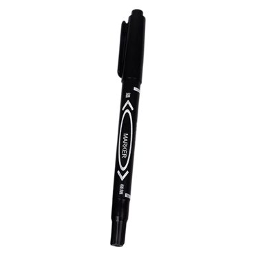 SIYTUAU Marqueur Double Pointe Séchage Rapide Art Étudiant Pointe Fine Stylo Contour Étiquette Imperméable à Base d'Huile Matériau Plastique Noir 2.2Ml Noir