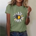 thumbnail image 1 of Ovbmpzd Comfy Ladies Tops Short Sleeve Green Funny Pullover Graphic Tees Womens Blouse L, 1 of 5