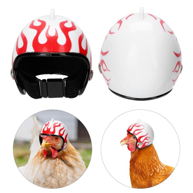 Chicken Helmet, Chicken Bird Toy Head Protection Helmet, With Fixed Straps For Ducks Poultry Pet