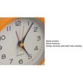 thumbnail image 4 of Wweixi Simple Desktop Table Alarm Clock Metal with Night-light Living Room Clocks Mute Needle Quartz Office Home Decor Orange, 4 of 6
