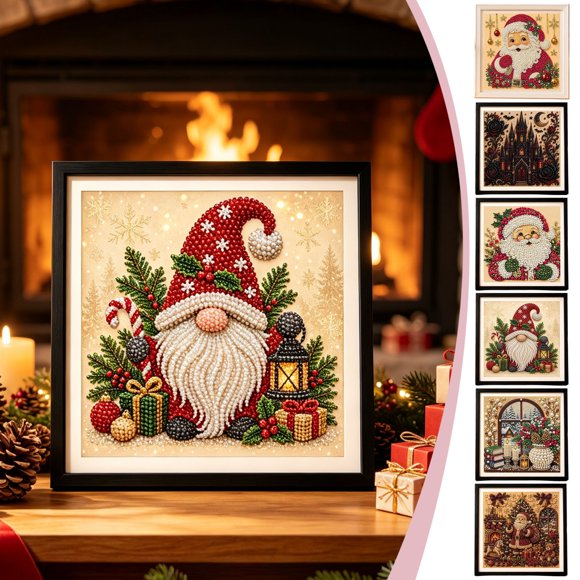 Nuoqisi DIY Christmas Pearl Diamond Art Kit, Pearl Art Craft Kit | Colorful Beads for Christmas Wall Decor, Handmade Home Decoration Craft for Adults, Teens and Beginners
